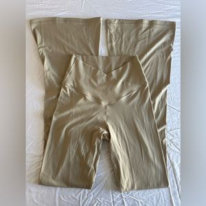 nude aerie flare leggings